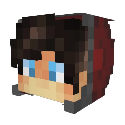 Bryin Minecraft avatar head, 3D render