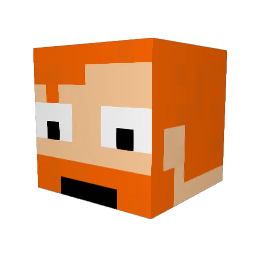 BrynHavoc Minecraft avatar head, 3D render