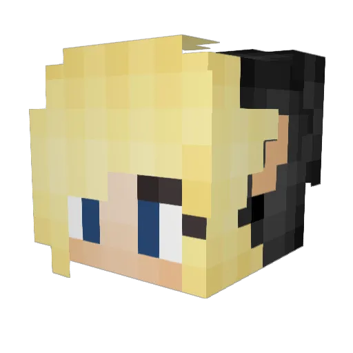BryndisEva Minecraft avatar head, 3D render
