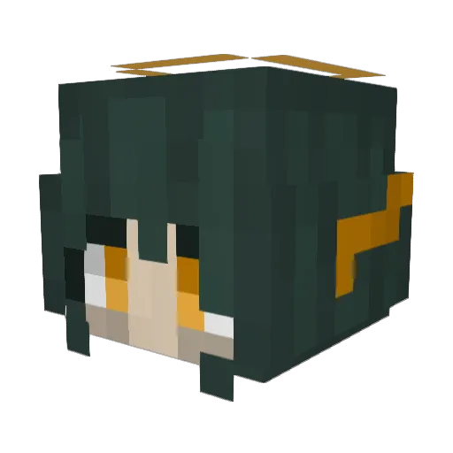 Brynnhild Minecraft avatar head, 3D render