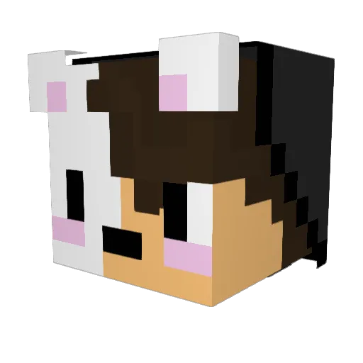 Brypolar Minecraft avatar head, 3D render