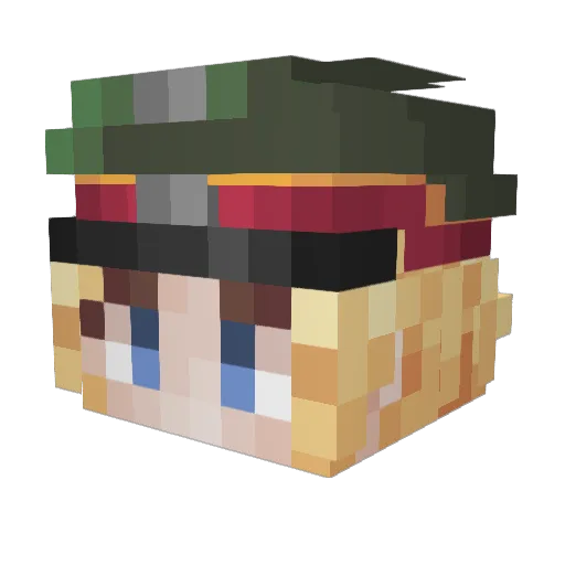 Bryson_bruv Minecraft avatar head, 3D render