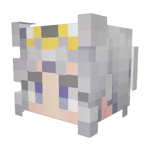 BrzSky Minecraft avatar head, 3D render