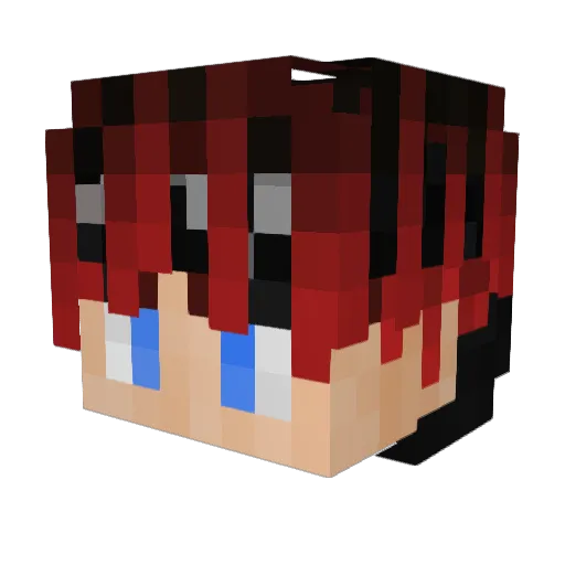 Brzozoleq Minecraft avatar head, 3D render