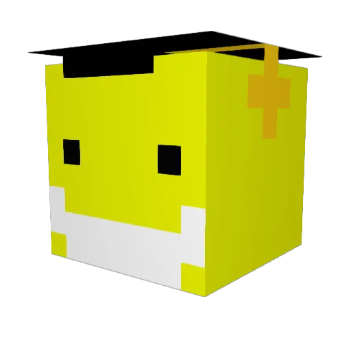 Brzrkr Minecraft avatar head, 3D render