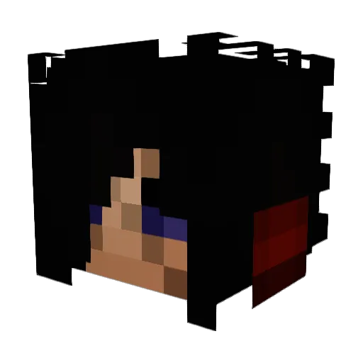 Bshaae Minecraft avatar head, 3D render