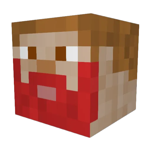BshcrftXGrnt Minecraft avatar head, 3D render