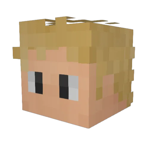 Bsilvatron Minecraft avatar head, 3D render