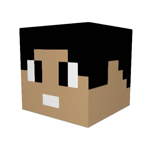 BsnVz Minecraft avatar head, 3D render