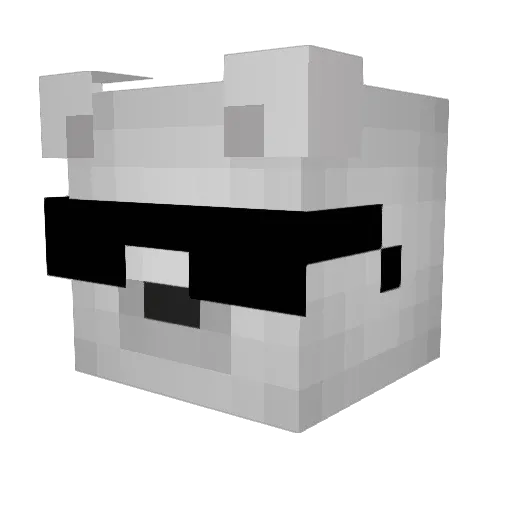 Bta7u7 Minecraft avatar head, 3D render