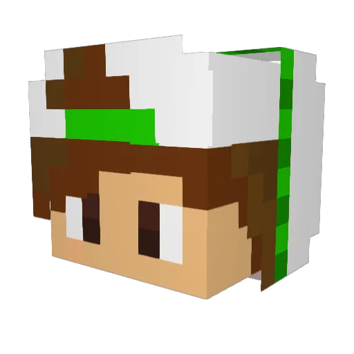 BtcBenny Minecraft avatar head, 3D render