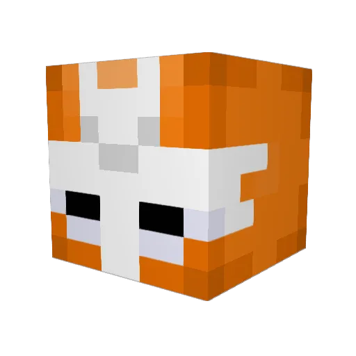 Btcless Minecraft avatar head, 3D render