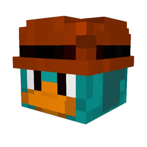 BtheBrawler Minecraft avatar head, 3D render