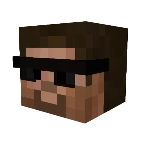 BtoBastian Minecraft avatar head, 3D render