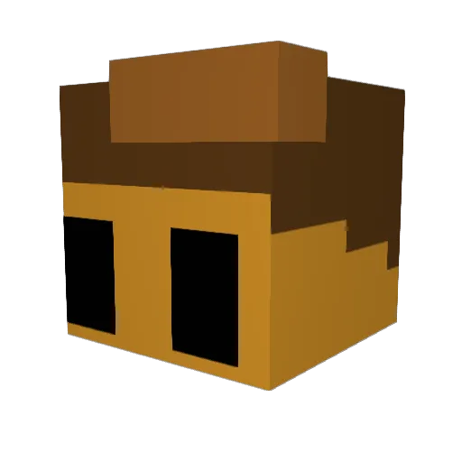 Btoad Minecraft avatar head, 3D render