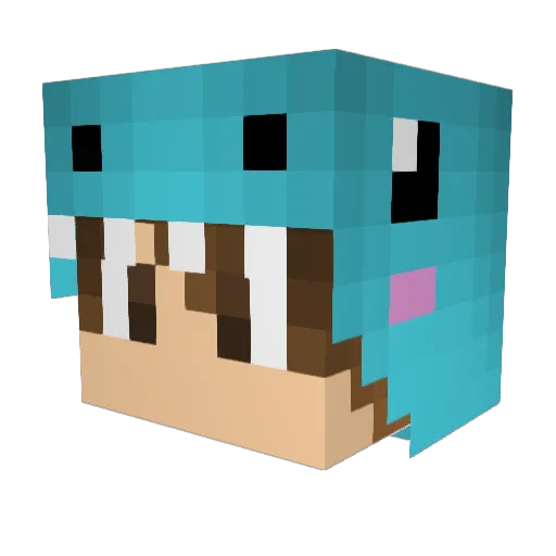 Bturbs Minecraft avatar head, 3D render