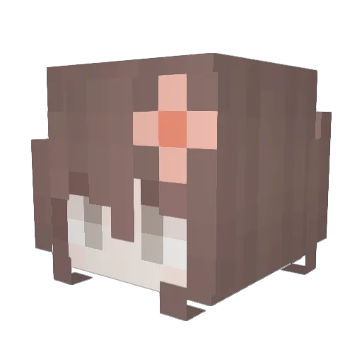 BtwMey Minecraft avatar head, 3D render