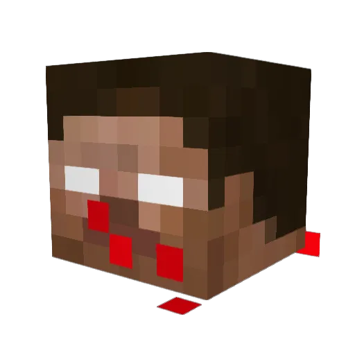 Bu3nY Minecraft avatar head, 3D render