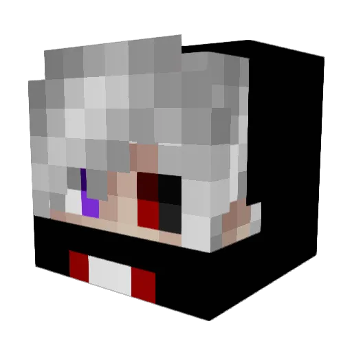 BuBBeLbOSsE Minecraft avatar head, 3D render