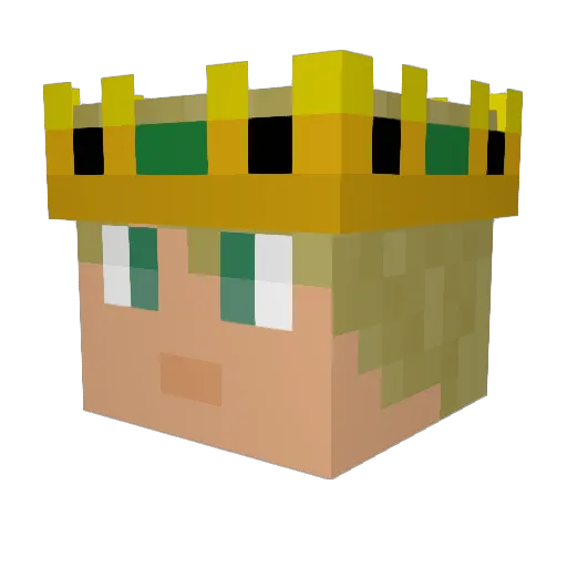 BuBuChaka Minecraft avatar head, 3D render