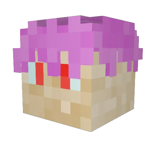 BuMeQ Minecraft avatar head, 3D render