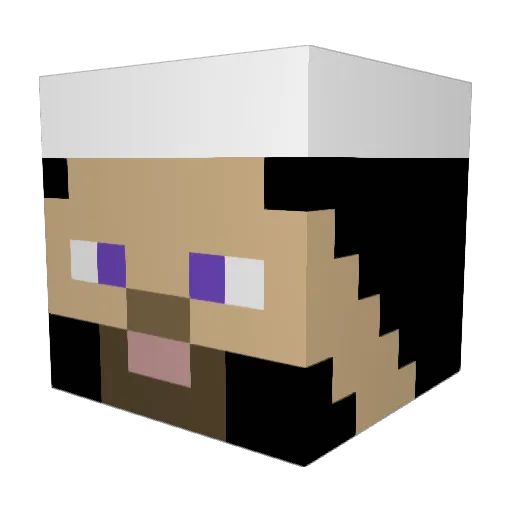 BuShamsi Minecraft avatar head, 3D render