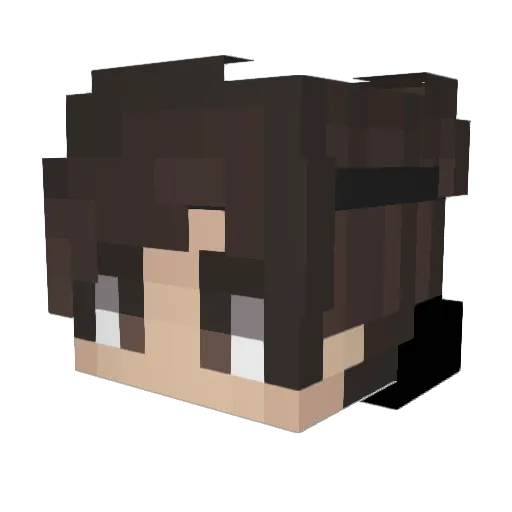 BuShuo Minecraft avatar head, 3D render