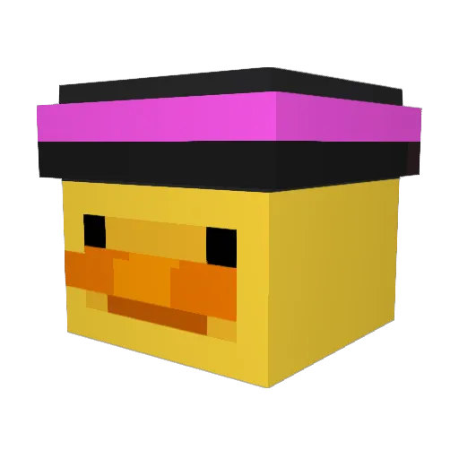 BuStudios Minecraft avatar head, 3D render