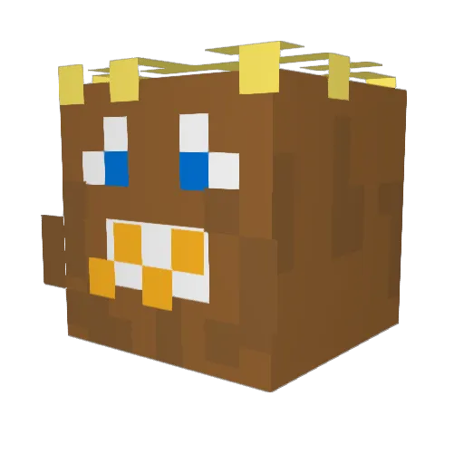 BuTeRBroDiK Minecraft avatar head, 3D render