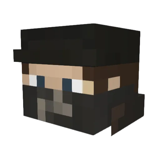 Bu_Ge Minecraft avatar head, 3D render