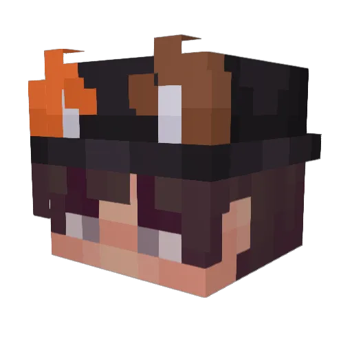 Bu_Wang Minecraft avatar head, 3D render