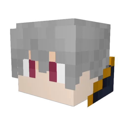 Buant Minecraft avatar head, 3D render