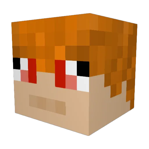 Buazo Minecraft avatar head, 3D render