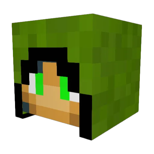 Bub4tzBub3n Minecraft avatar head, 3D render