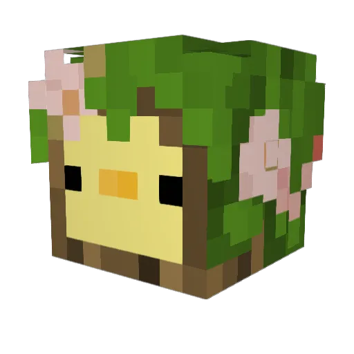BubBigButt Minecraft avatar head, 3D render