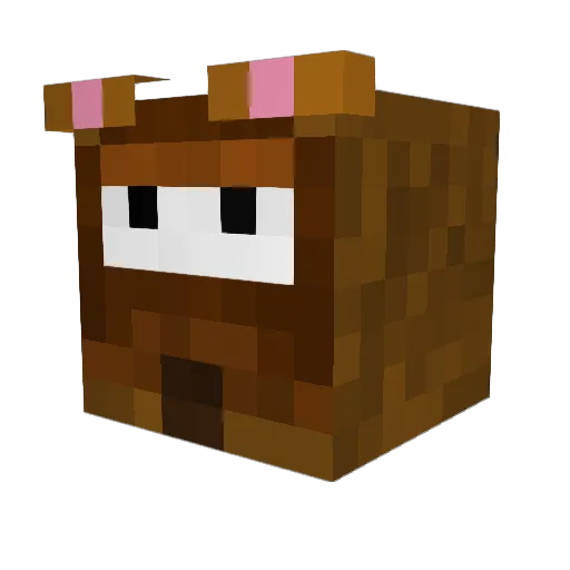 BubKyu_ Minecraft avatar head, 3D render