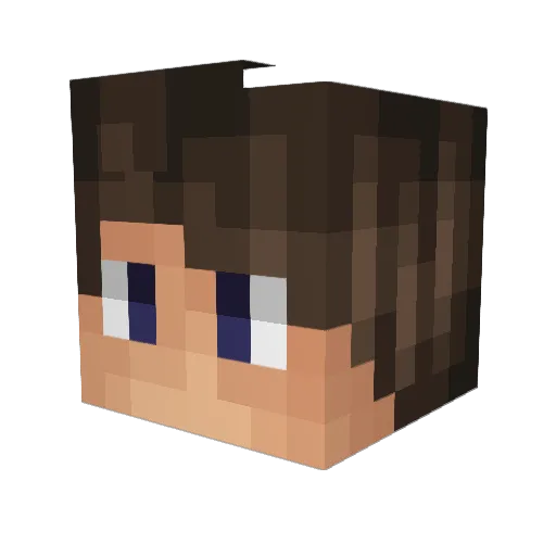 BubaCorelli Minecraft avatar head, 3D render