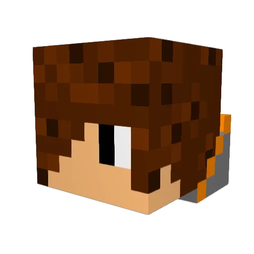 Bubaclifton Minecraft avatar head, 3D render