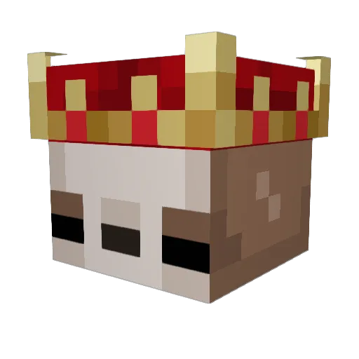 BubatzMaster Minecraft avatar head, 3D render