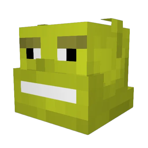 Bubavader Minecraft avatar head, 3D render