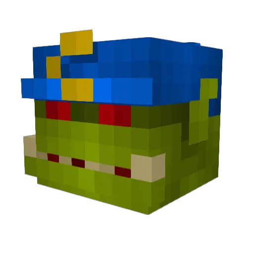 BubbaBlu_ Minecraft avatar head, 3D render