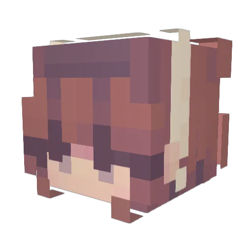BubbaButterfly Minecraft avatar head, 3D render