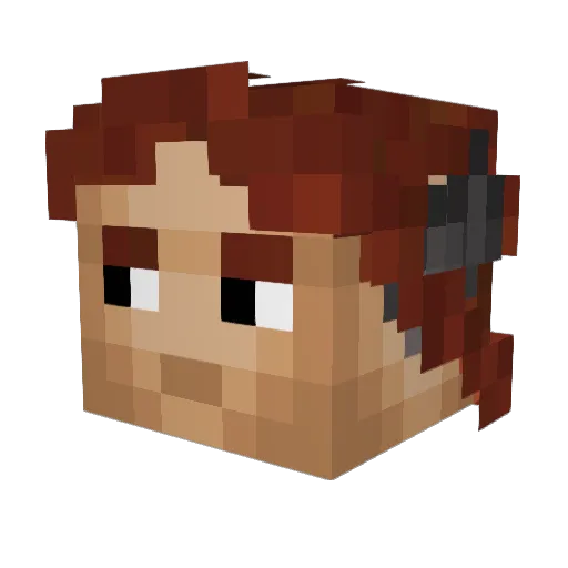 BubbaGump72 Minecraft avatar head, 3D render
