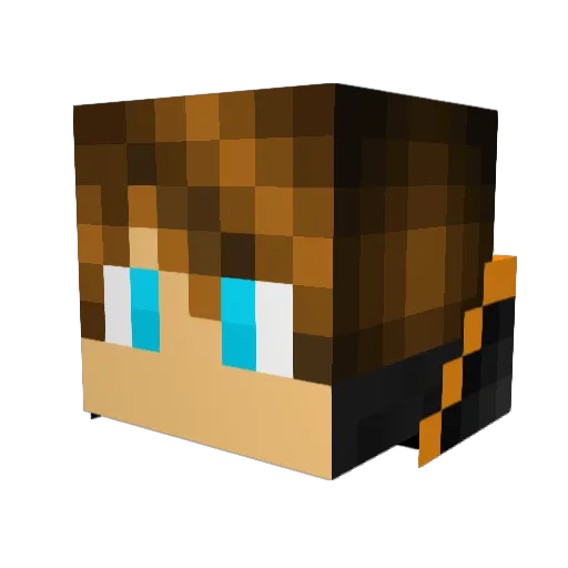 BubbaHubba1234 Minecraft avatar head, 3D render