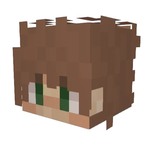 BubbaTheBunny Minecraft avatar head, 3D render