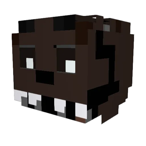 BubbbleLP Minecraft avatar head, 3D render