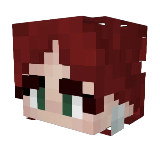 BubbbleeBeee Minecraft avatar head, 3D render