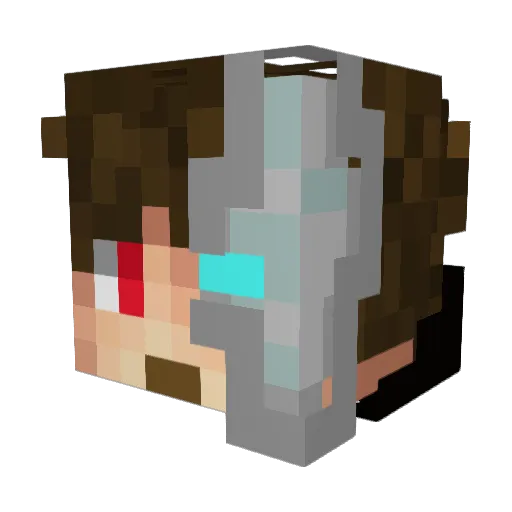 Bubbiinotcool Minecraft avatar head, 3D render