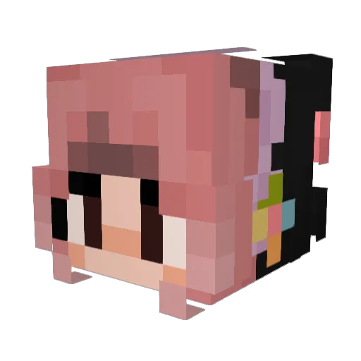Bubbla_ Minecraft avatar head, 3D render