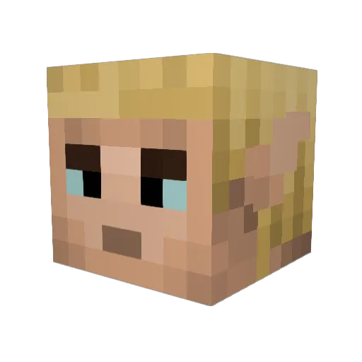 Bubble00 Minecraft avatar head, 3D render